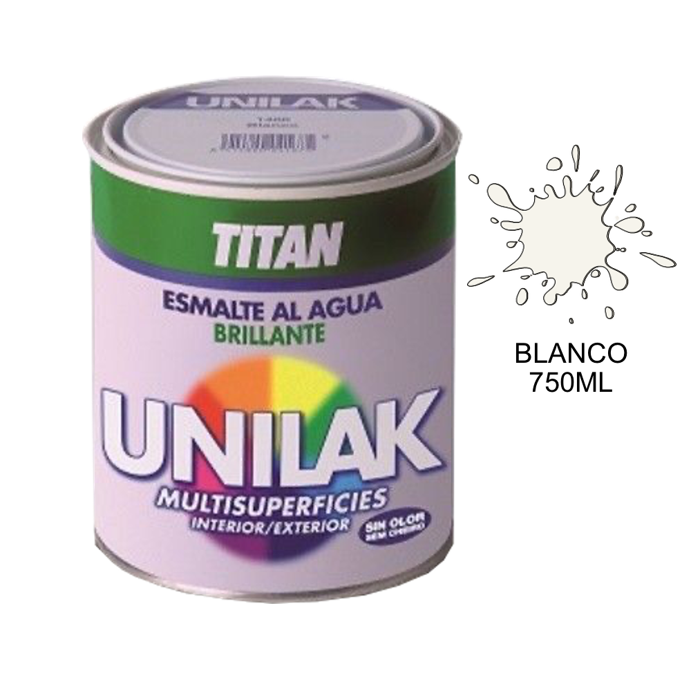 Titan Esmalte al Agua Unilak Brillante 03Z 750 ml