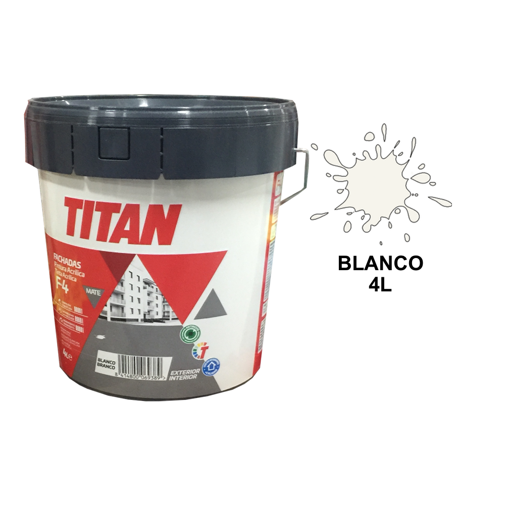 Pintura Plástica Fachada Blanco Mate F-4 (ORION)