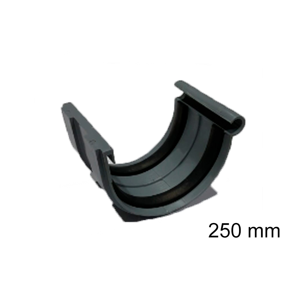 Unión Canalón PVC Gris