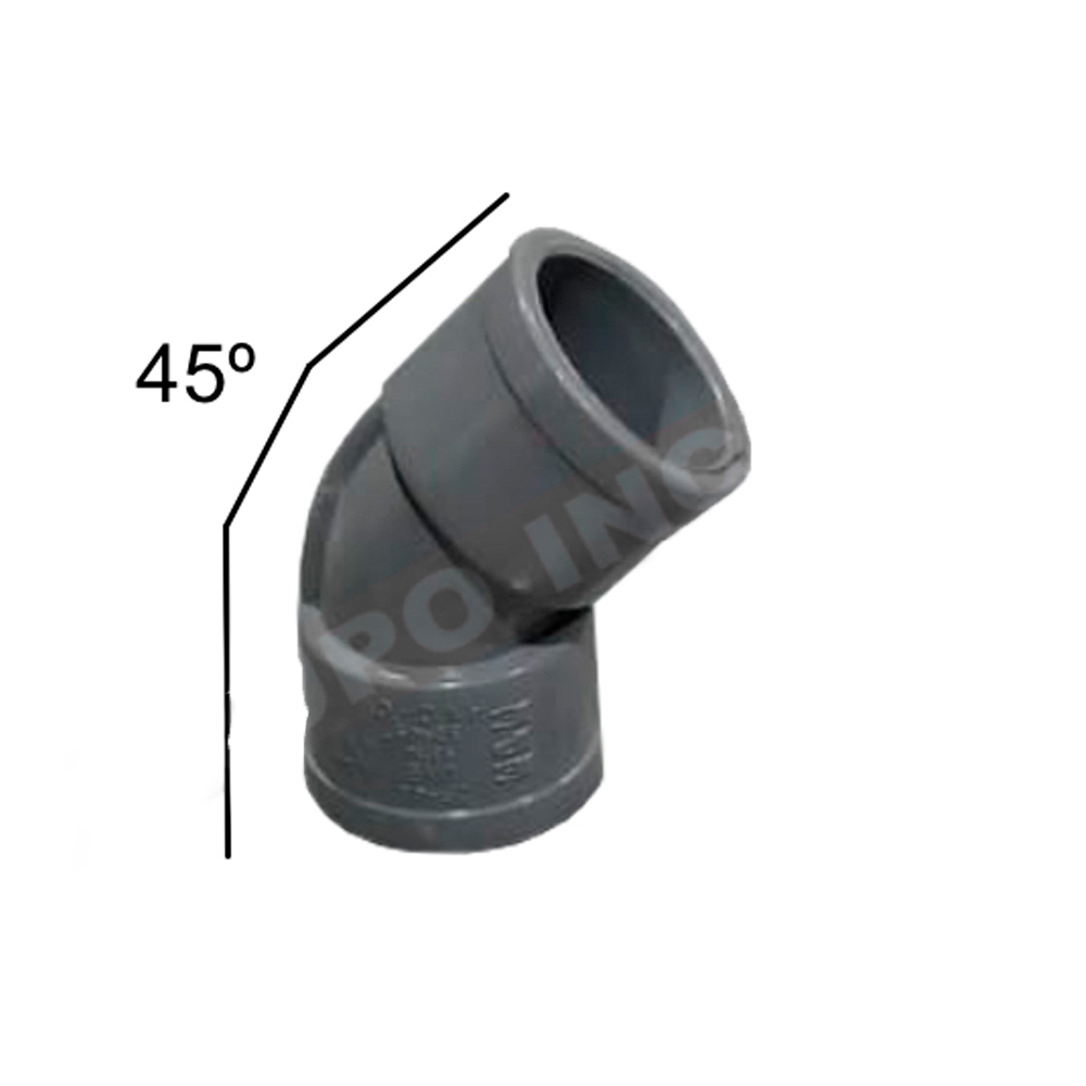 Codo PVC Hembra- Hembra 45º