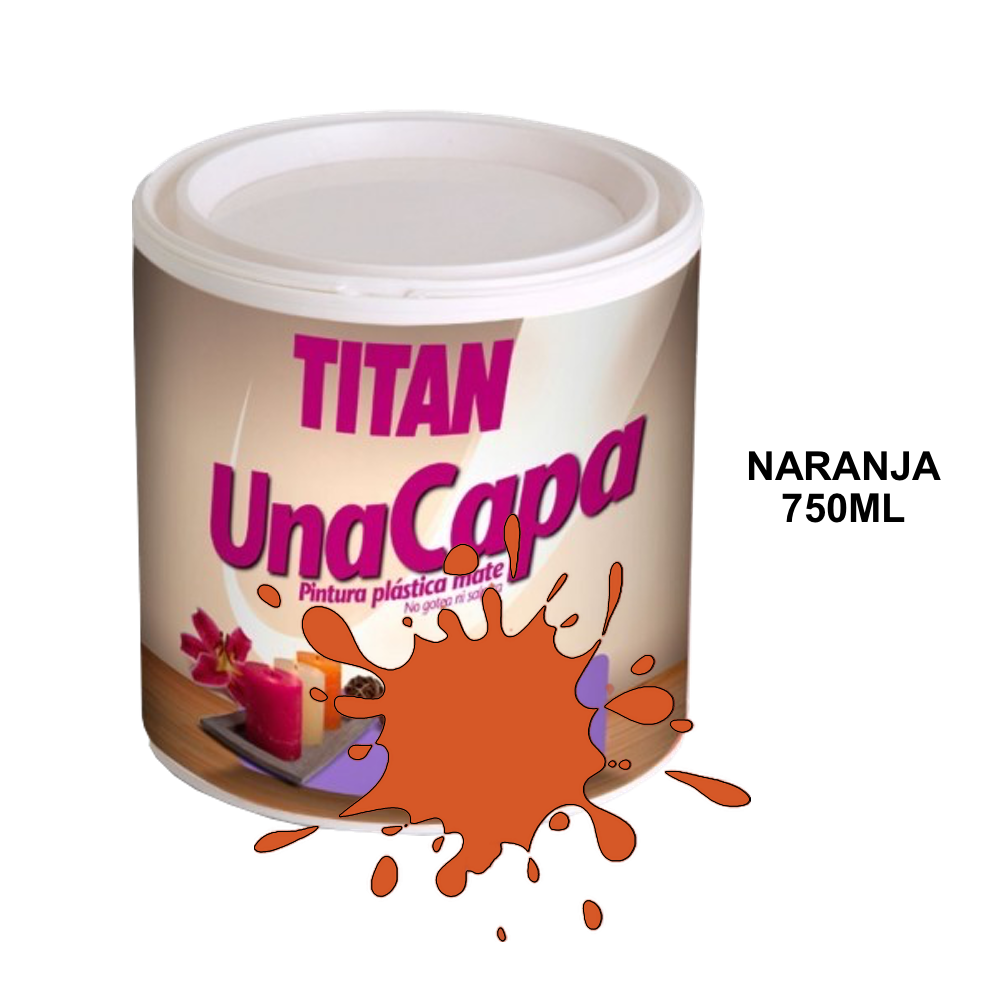 Titan Una Capa Pintura Plástica Mate 069 750 ml