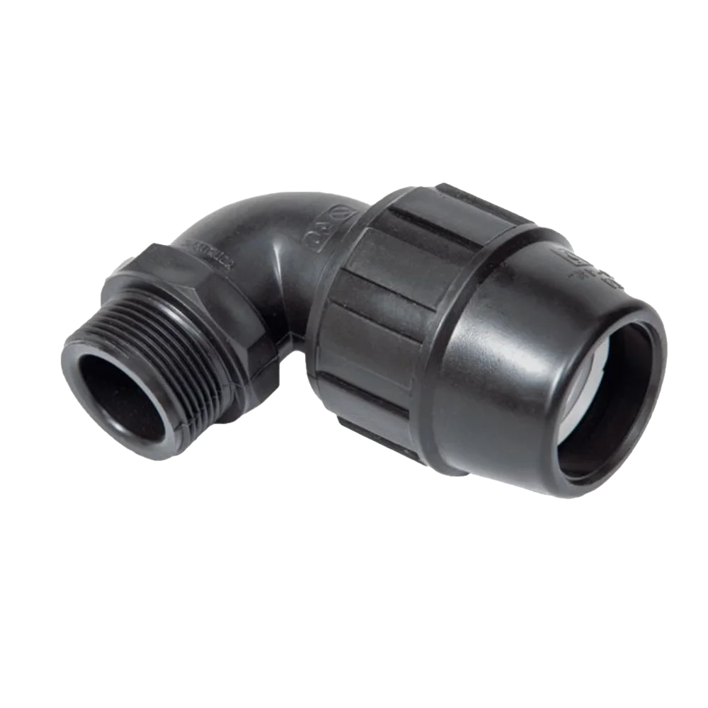 Codo 90º Polietileno Rosca Macho
