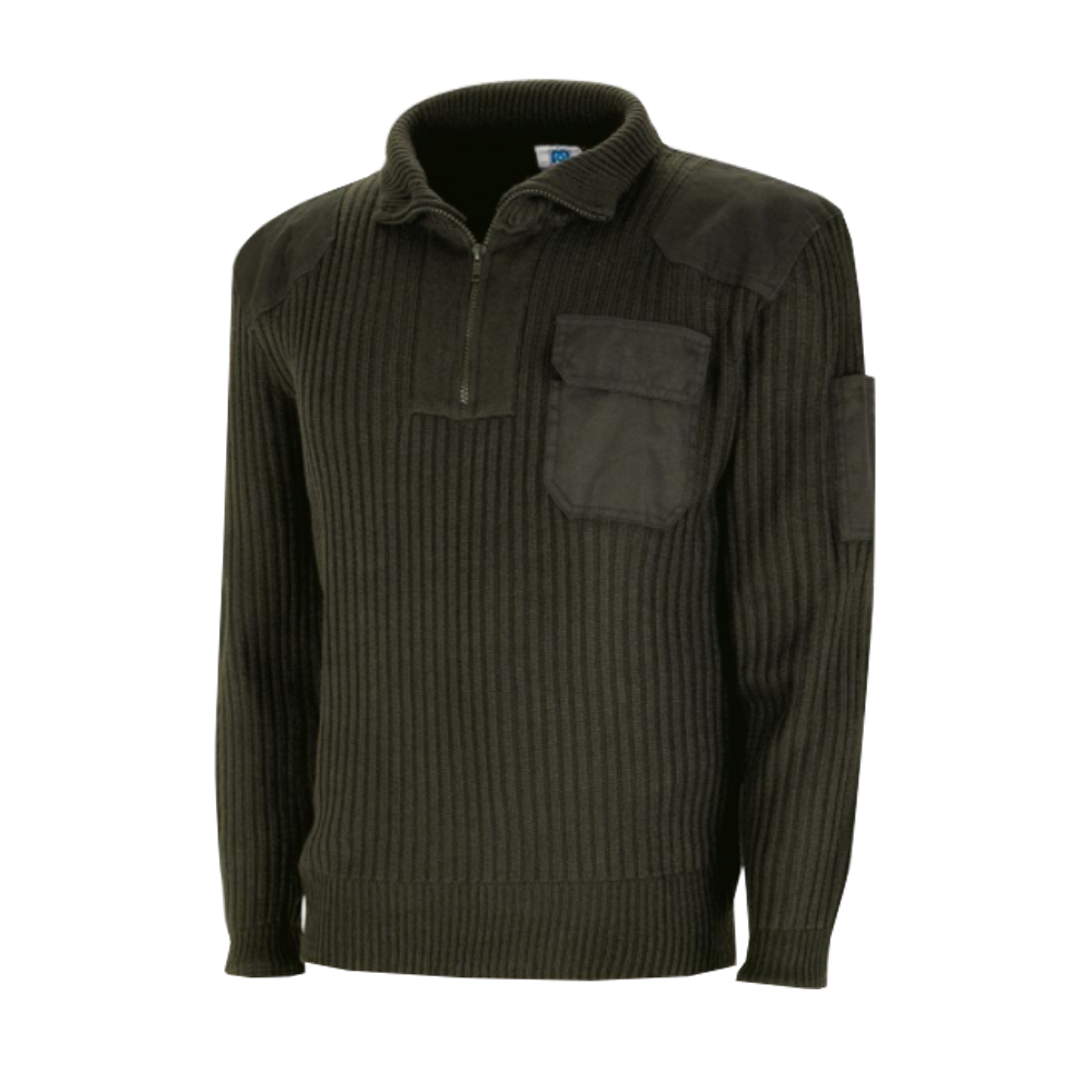 Jersey Cuello Cremallera Verde Ref: 1288-JCV