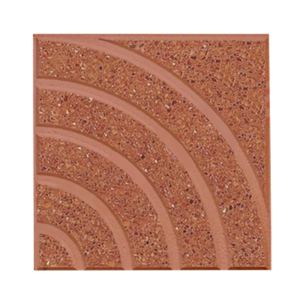 Pz Baldosa Pulida 5 Curvas Roja 30x30 Ref. 506 