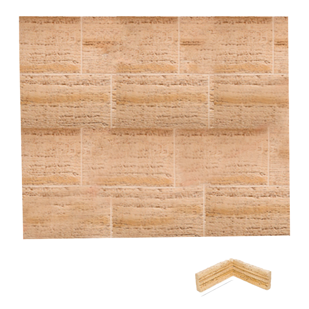 Esquina Entrante Moldura Travertino Arenado 4x12x30x30