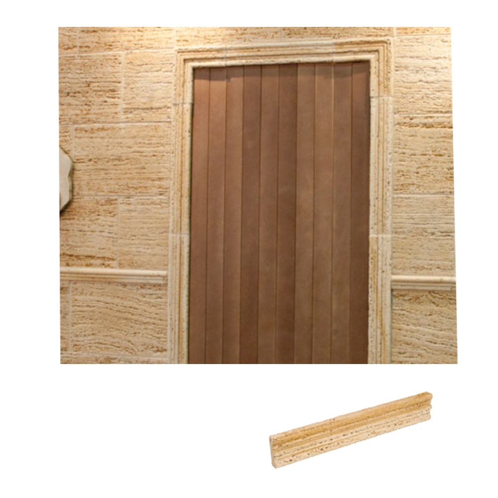 Moldura Travertino Arenado 4x12x70