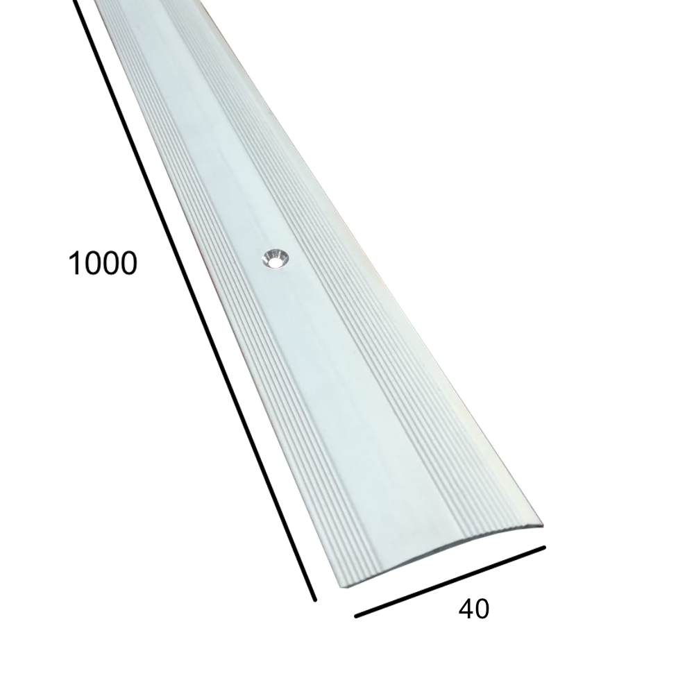 Perfil Transición Aluminio Plata Mate 0-15 mm 1 mt Ref. 218A-PM