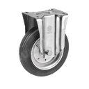 Rueda Fija de Goma Negra Estandar 125 mm Serie 53 Ref: 535703