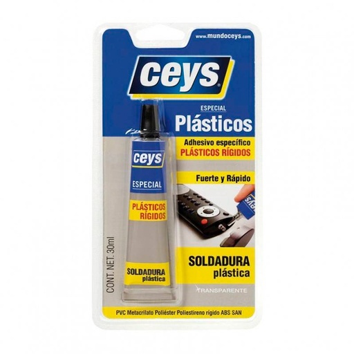 [CEYS-138] Adhesivo Especial Plástico Rígidos Plasticeys 30 ml Ref. 501027
