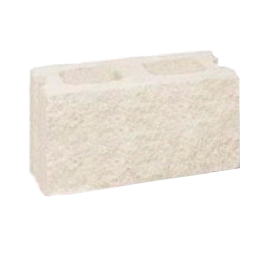[PRE-PLO14RB] Bloque Split Rugoso Blanco (1 Cara Larga Rugosa)