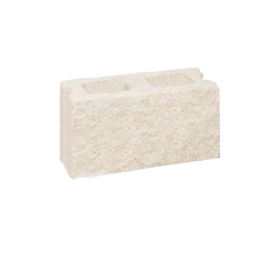 [PRE-PLO14RB] Bloque Split Rugoso Blanco (1 Cara Larga Rugosa)