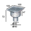 Sumidero Select Ocean 100x100 S/V Inoxidable Ref: S0302936