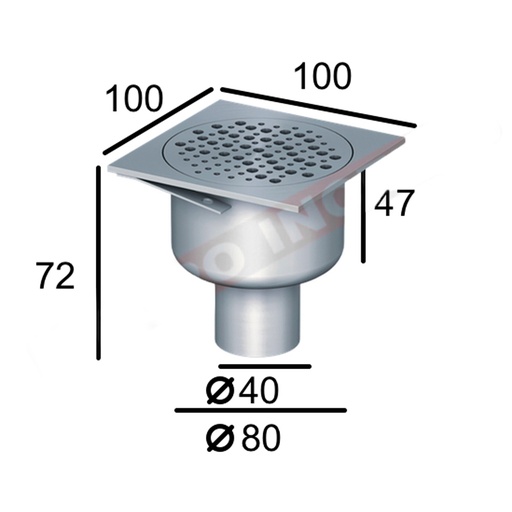 [SUM-42] Sumidero Select Ocean 100x100 S/V Inoxidable Ref: S0302936