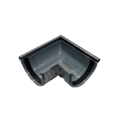 [ANGE-P25] Ángulo Exterior Canalón PVC Gris