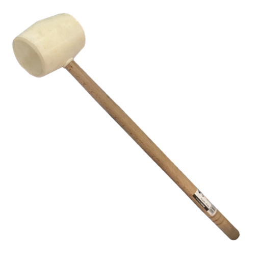 [RUB-P031] Maza Goma Blanca Caras Planas 750 gr 580 mm