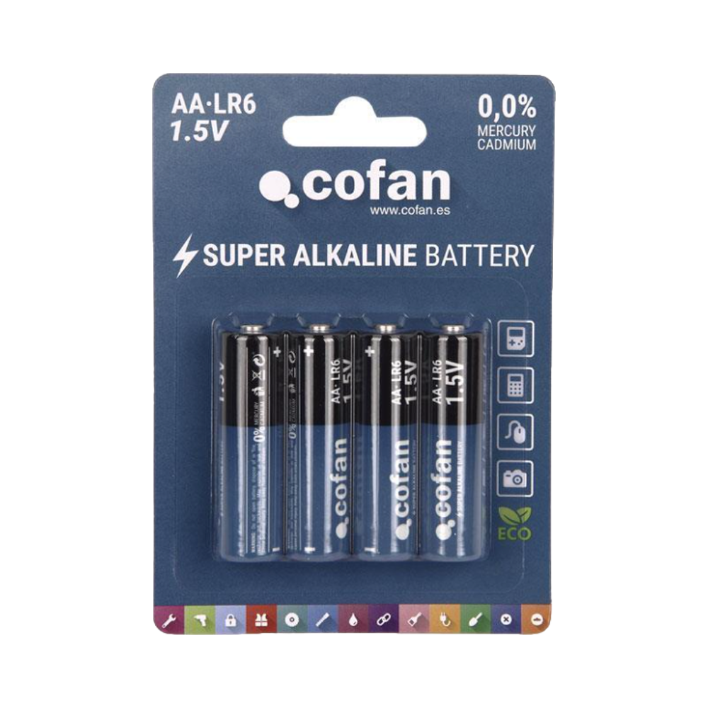 Pila Alcalina LR6 AA Cofan (4 ud)