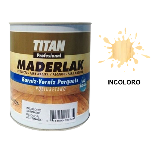 [TITAN-P444] Barniz Parquet Agua Satinado Incoloro