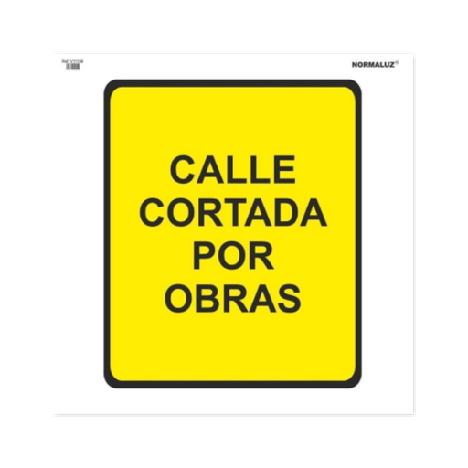 [NOR-12] Señal Bolsa Textil  Calle Cortada Obras  Ref: V11136