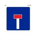 Señal Bolsa textil calzada Sin Salidas  Ref: V11125