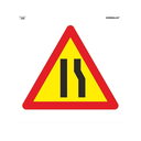 Señal Bolsa Textil Estrechamiento Calzada Dcha  Ref: V11110