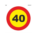 Señal Bolsa Textil Velocidad Máxima 40  Ref: V11140