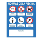 Señal PVC Piscina No Socorrista  Ref: RD2A067