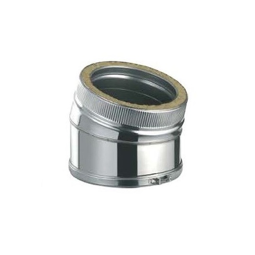 [INOX-62] Codo Inoxidable Doble pared 150 mm 15º (CDPIEL15)