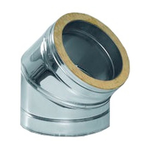 [INOX-P33] Codo Inoxidable Doble pared 45º (CDPS45)
