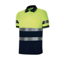 Polo manga corta alta visibilidad amarillo/azul Ref. 1288PAVXLRYFA