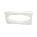 Celosía Oval Blanca 6x20x40