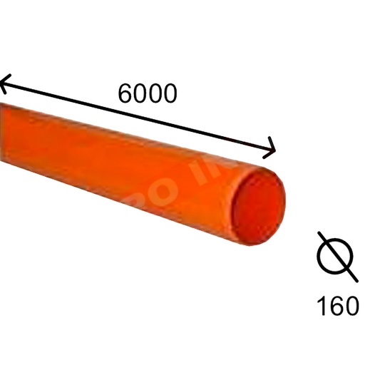 [TUB-SB] Tubo Teja Liso SN2 6 mt