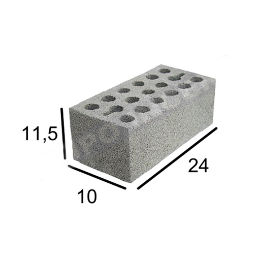 [LD-SHIG] Ladricemento Gris 24x11,5x10