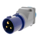 Adaptador Cetta a Schuko con tapa 16A 250V Ref:11505