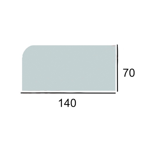 [MD-069] Cuchilla Inox 1 Curva Pequeña 140x70 mm Ref.SZ-01286