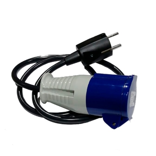 [HEPO-P63] Convertidor Schuko a Base Cetac 16A 1 Metro