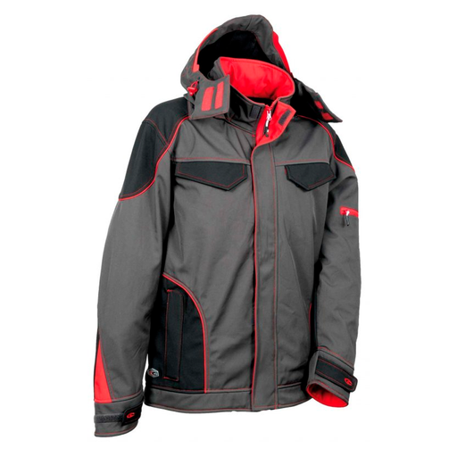 [COFRA-P223-46] Cazadora Tecka Rojo/Negro