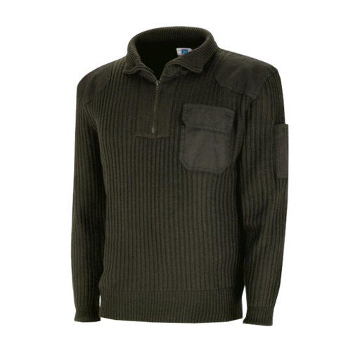 [1288-JCV] Jersey Cuello Cremallera Verde Ref: 1288-JCV