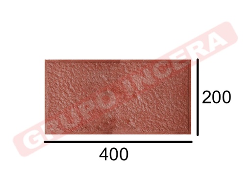 [TER-119] PZ Baldosa Abujardada Roja 40x20 Ref.5002