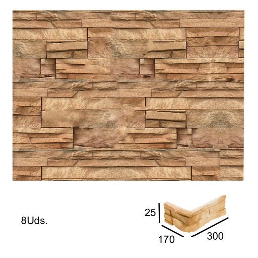[VERNI-193] Caja Esquina Saliente Varadero Braganza 2,5x10x17x30 (8 ud)