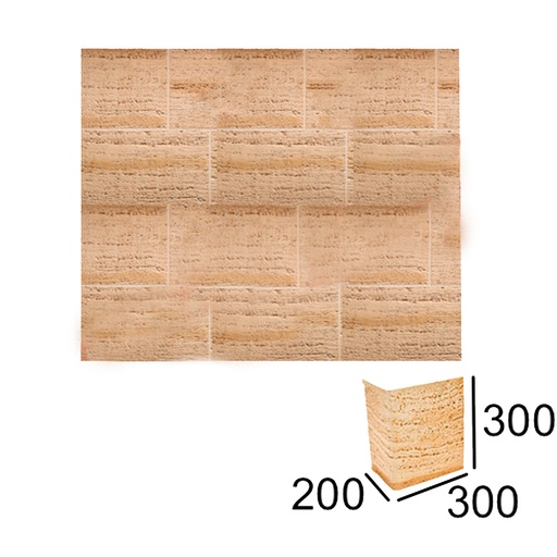[VERNI-183] Esquina Travertino Arenado 40x20x30