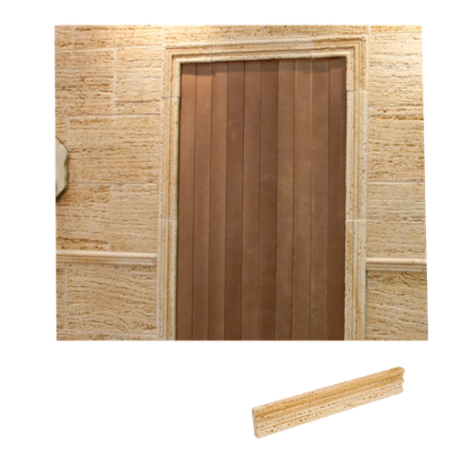 [VERNI-107] Moldura Travertino Arenado 4x12x70