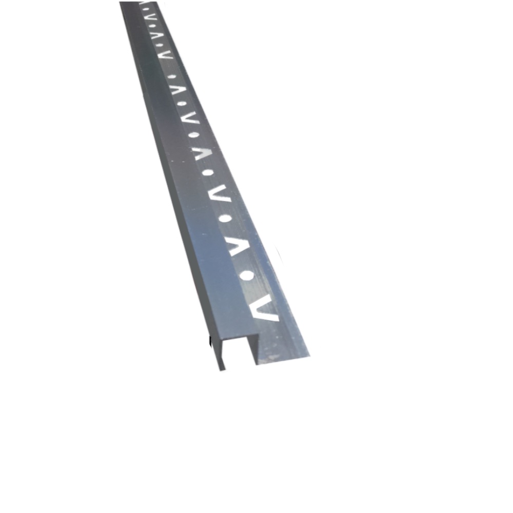Junquillo Aluminio Plata Mate 12x12 mm 2,5 mt