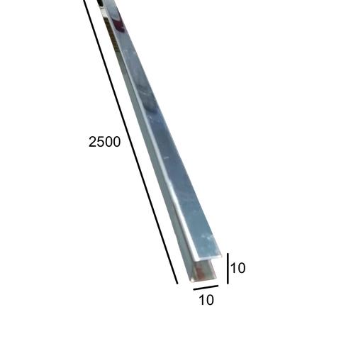 [JUN-73] Listelo Acero Inoxidable 10 mm 2,5 mt Ref: 219S