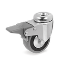 Rueda de Goma Gris Anti-Huella con Freno Serie 37
