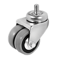 Rueda Pareada de Goma Gris Anti-Huella 50x18 mm Serie 37 Ref: 376201