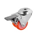 Rueda Pareada de Poliuretano Termoplástico Naranja 50 x 18mm Serie 36