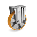 Rueda Fija de Poliuretano "TR" Amarilla Serie 65