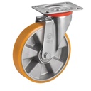 Rueda Giratoria de Poliuretano "TR" Amarilla Serie 65