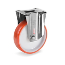 Rueda Fija de Poliuretano Naranja Serie 60