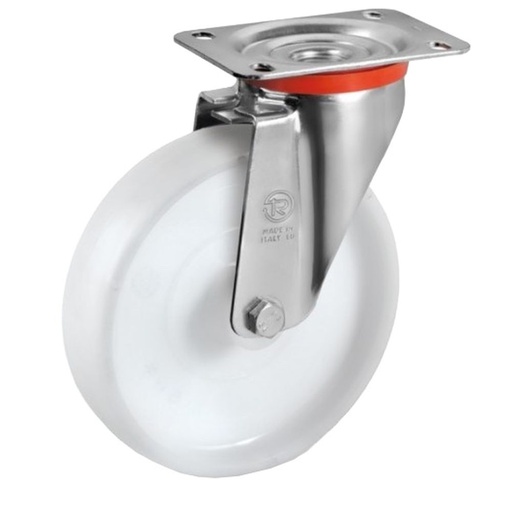 [RUE-P76] Rueda Giratoria Mono-Bloque Blanca Serie 68
